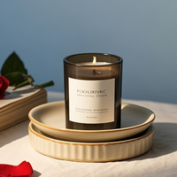 Supports de Bougies en Verre Transparents Personnalisés, Vides, Ronds Uniques, 8oz 10oz 12oz, Décoration Maison, Cadeau Mariage, Conteneurs à Bougies (Vente en Gros)