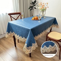 Nappe de style américain en PU, couleur unie, imperméable, résistante à l'huile, résistante à la chaleur, sans lavage, écologique, durable et infroissable