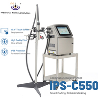 Codeur à jet d'encre continu (CIJ) IPS-C550 5 lignes pour le codage des sacs en plastique – Imprimante CIJ de type machine