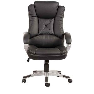 Chaise de bureau exécutive ergonomique pivotante moderne en cuir noir de haute qualité en gros en promotion - Product Image 4