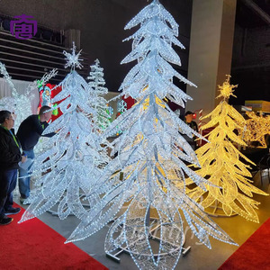Large Indoor Christmas <b>Tree</b> with LED <b>Lights</b> Pre Lit Artificial <b>Tree</b> for Hotel Mall Home Holiday Decoration - Product Image 5