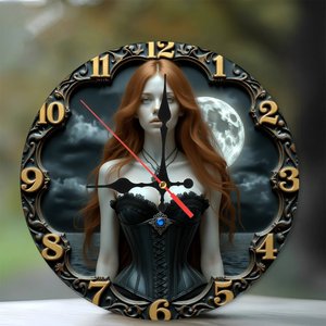 Round Wooden Wall <b>Clock</b> 25Cm <b>Silent</b> Movement Home Interior Decor <b>Clock</b> - Product Image 2