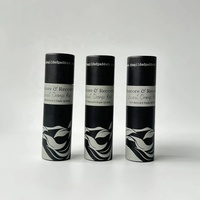 Emballage en papier solaire imprimé en couleur, écologique, baume à lèvres 12 ml, boîte cylindrique en carton kraft, tube à lèvres résistant à l'huile