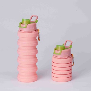 Collapsible Silicone Water Bottle 500ML BPA Free Foldable Leakproof Sports Travel Camping Outdoor Dishwasher Safe Eco-friendly - Product Image 5