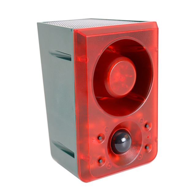 Solar-Powered ABS Dog Bark Sound Animal Repeller Effective Birds/Monkeys Deterrent System for Farms Barns Gardens