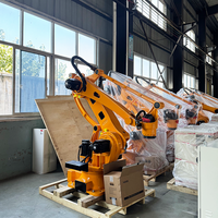 Robot Arm Palletizer 4 6 Axis 10 hingga 300kg Beban Angkut, Kontrol PLC, Bahan Stainless Steel untuk Penanganan Karton Makanan/Kertas/Plastik/Logam
