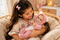 Poupée Reborn Yeezwood Mignonne de 40 cm, Corps Entier en Vinyle, pour Fille, Poupées Bébé Réalistes en Vinyle et Silicone, Jouets pour Enfants Filles