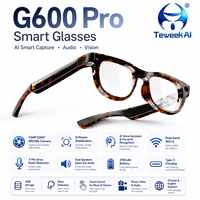 Gafas Inteligentes con Cámara G600Pro, 32GB de Memoria, WiFi6, Software de Transferencia, Estabilización, Detección de Uso, para Viajes al Aire Libre