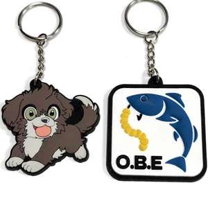 Low Moq Friend Gifts Soft Rubber Keychain Brand OEM Design 3D Custom 2D/3D Soft PVC Waterproof Eco-friendly Carabiner Keychain