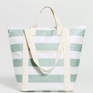 Sac isotherme réutilisable en nylon, léger, durable, résistant à l'eau, avec motif rayé personnalisé, écologique et adapté aux aliments - Product Image 1