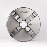 Mandrin de tour auto-centrant SANOU K12-125 à 4 mors, 160 mm, HRC 55-62, précision 0,05 mm, serrage manuel pour pièces carrées et rondes
