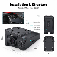 Caméra embarquée intelligente Z00 970 008 1080P HD WiFi DVR pour voiture, vision nocturne grand angle F1.8, enregistrement en boucle