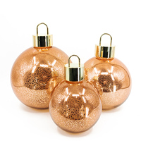 Boule de Noël géante en verre creux personnalisée de 15, 20, 25, 30 cm, ornements de Noël gonflables géants, grande boule de verre mercure illuminée