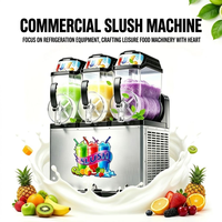 Máquina de Granizados Comercial ITO Ecológica de Grado Alimenticio, Alta Capacidad 12L*3, Tres Tanques de Acero Inoxidable, Control Inteligente, Bebidas Congeladas