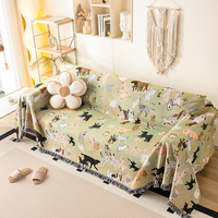 ROYA Bestseller Moderner Stil Hundepark-Sofabezug Vier Jahreszeiten Universal Rutschfest Jacquard-Gewebtes Handtuch Dreisitzer-Sofa
