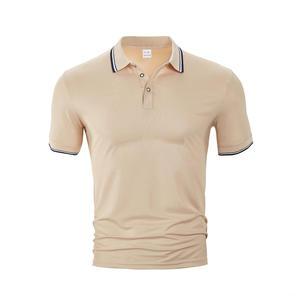 Polo à manches courtes pour homme Temu, couleur unie, tissu piqué, respirant, coupe décontractée, col rabattu, vêtements d'été, taille M - Product Image 2