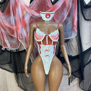 Jiubaju Lingerie <span class=keywords><strong>Sexy</strong></span> pour Femmes, Sous-vêtements Érotiques, Babydoll, Costumes de Lingerie, Uniforme de <span class=keywords><strong>Cosplay</strong></span> de Sœur d'Accouchement ou Infirmière, Halloween - Product Image 5