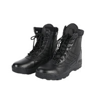 Logo personnalisable Bottes de sécurité tactiques pour hommes Chaussures de randonnée confortables en cuir, imperméables et respirantes avec support OEM