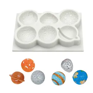 Space Planet 3D fondant silicone mold candy sugar craft chocolate mold cake decorating topper