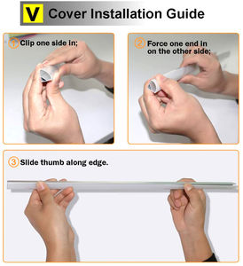 Profilé LED en aluminium de haute qualité, finition naturelle, pour lampe murale - Product Image 6