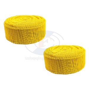 Ataduras de alambre de doble lazo recubiertas de PVC amarillo HF para atar con firmeza barras de acero para una distribución estandarizada del refuerzo en la construcción - Product Image 2