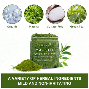 Scrub per il corpo per la cura della pelle esfoliante senza solfato e pulizia profonda e Scrub per il corpo al tè verde e Matcha per rimuovere seriamente i morti - Product Image 3
