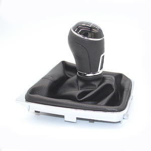 Volkswagen Passat B6 Gear <b>Shift</b> <b>Knob</b> Leather Cover 6 Speed Ergonomic Design Car Accessory - Product Image 3