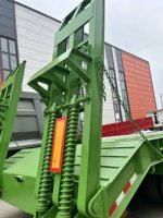 Semi-remorque à plateau surbaissé Huiteng à 3 essieux, 60T, essieux BPW, suspension mécanique, pour machines de construction