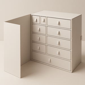 Caja de regalo de memoria personalizada de lujo para recién nacido con cierre magnético, cajones multicapa y carpeta de documentos, caja de embalaje de recuerdo para bebé - Product Image 1