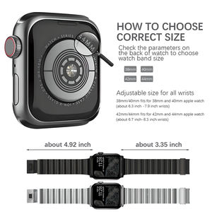سوار مغناطيسي فاخر من التيتانيوم لساعة ابل الترا 2 بمقاسات 49 مم 45 مم 44 مم 42 مم متوافق مع اي واتش سلسلة 9 8 7 6 SE 5 4 كوريّا - Product Image 4