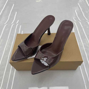 Nouvelles sandales mules à talons hauts en cuir verni pour femme, collection été 2026 – Décontractées et polyvalentes pour l'extérieur - Product Image 3