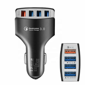 شاحن سريع QC3.0 معتمد من <span class=keywords><strong>Qualcomm</strong></span> مع 4 منافذ USB شاحن سريع جديد أسود - Product Image 5