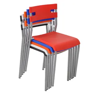 플라스틱 의자 판매 쌓을수 있는 의자 플라스틱 무방비 빨간 간단한 가격 쌓을수 있는 금속 다리 플라스틱 의자 겹쳐 쌓이는
