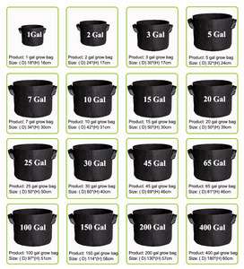 Paquete de 10 Bolsas de Cultivo Resistentes y Gruesas de Tela No Tejida, Macetas de Fibra Vegetal con Asas - Product Image 5