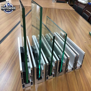 Rampe en verre sans cadre au design moderne, fixation sur base en U, pince en aluminium, acier inoxydable résistant <span class=keywords><strong>à</strong></span> la rouille et <span class=keywords><strong>à</strong></span> l'eau, pour <span class=keywords><strong>piscine</strong></span> et balcon - Product Image 2