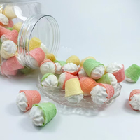 Multi-Colored Piece Fruity Sweet Marshmallow Sugar Baking Decoration Cotton Candy 130pcs Box Packaging Filling OEM Brand 12