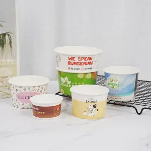 Tazza di carta gelato con vaschetta per gelato