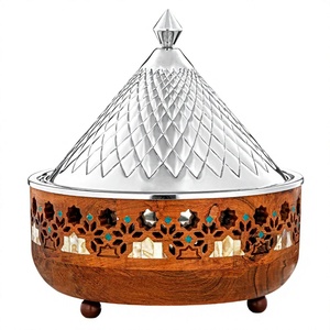 Olla Decorativa de Madera, Última Novedad, Cazuela Hecha a Mano, Calentador de Comida de Madera Clásico, Elegante y Moderno - Product Image 1