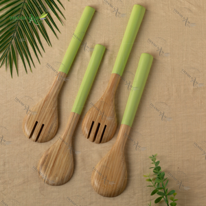 Juego de utensilios de cocina de cuchara de bambú ecológico con mango cómodo Diseño clásico de Vietnam para capacidad de 10ml para obsequios - Product Image 2