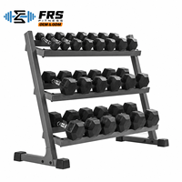 مجموعة دمبل سداسية الشكل مطلية بالمطاط المضاد للانزلاق من نوع FRS FRS-Z47، أوزان مخصصة 5 كجم و7.5 كجم و10 كجم، معدات رياضية منزلية بالجملة من المورد المباشر