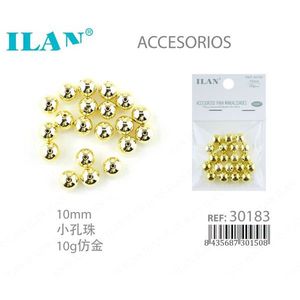 Perline in metallo ILAN 10mm placcate oro per la creazione di gioielli e accessori - Product Image 1