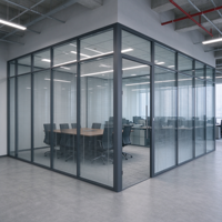 Profilé en acier laminé à froid pour cloison en verre de bureau, cadre en acier W50 W70 pour système de vitrage intérieur