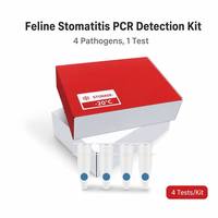 Kit de Detección PCR 4-Plex para Estomatitis Felina, Virus del Herpes Felino FeLV/FIV/FCV/FHV, Solo para Gatos, 4 Pruebas/Kit