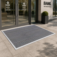 Tapis d'entrée résistants à la pluie pour entreprises, tapis commercial extérieur en aluminium encastré antidérapant, sur mesure pour aéroports et bureaux, vente en gros