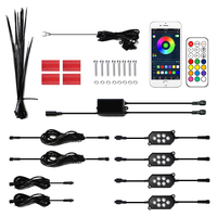 Kit d'éclairage Rock professionnel, 4 Pods, étanche, test lumineux, blanc, pour voiture, éclairage