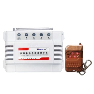 Trung thực 220V 12V 24V 4ch kênh tiếp sức RF không dây điều khiển từ xa chuyển 2 máy phát + Receiver kiểm soát cửa bắt đầu - Product Image 2