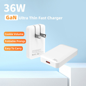 Siêu mỏng 36W USB loại C sạc nhanh máy tính xách tay thông minh pd <span class=keywords><strong>Adapter</strong></span> chúng tôi EU Có thể gập lại phẳng mỏng gan tường sạc - Product Image 2