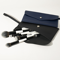 Pochette de maquillage en gros avec poignée et fermeture à pression, étui de voyage pour pinceaux cosmétiques, logo personnalisé pour les maquilleurs, usage quotidien