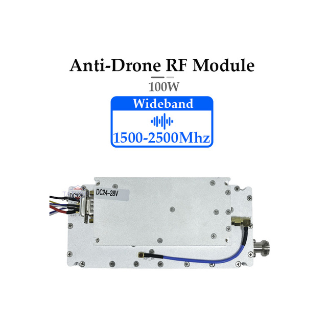 Wideband 1500-2500mhz 100W GaN PA Module Power Amplifier for FPV Anti-UAV Drone DJL MAVIC Wireless & RF Modules