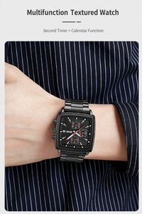 <span class=keywords><strong>Reloj</strong></span> <span class=keywords><strong>de</strong></span> Cuarzo Cuadrado VVS para Hombre, Resistente al Agua, Moderno, con Esfera Grande Luminiscente - Product Image 2